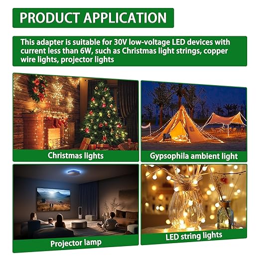 30V 6W 8 Mode LED Controller with Memory Function and IR Remote Control Low Voltage Transformer for Holiday String Lights,not Fit for 8 Mode with Control Box and 1 Mode String Light(1 pcs)
