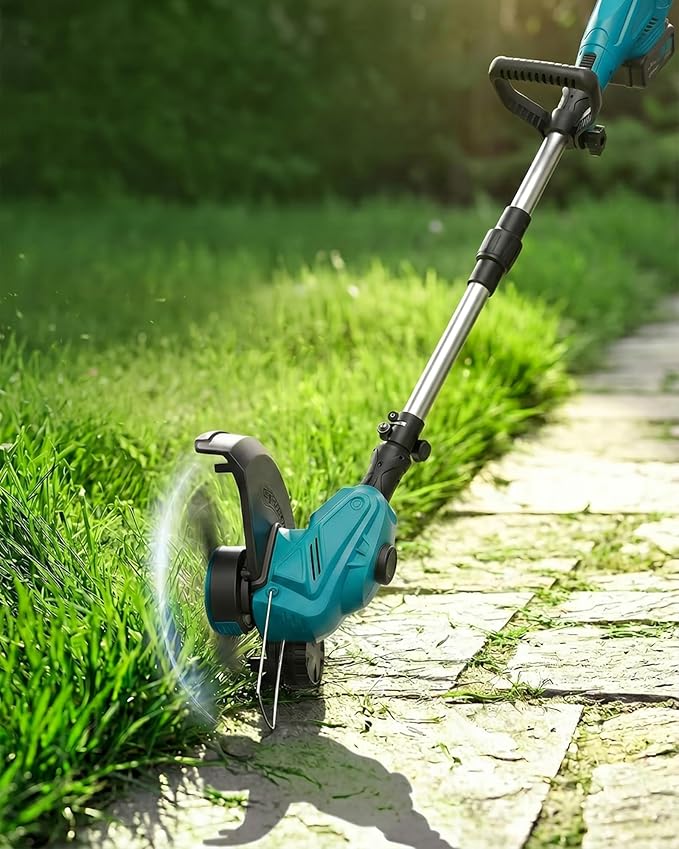 DEGGE Electric Cordless String Trimmer & Lawn Edger, 2 x 21 V x 3.0Ah 12'' Weed Eacter (Charger Included)