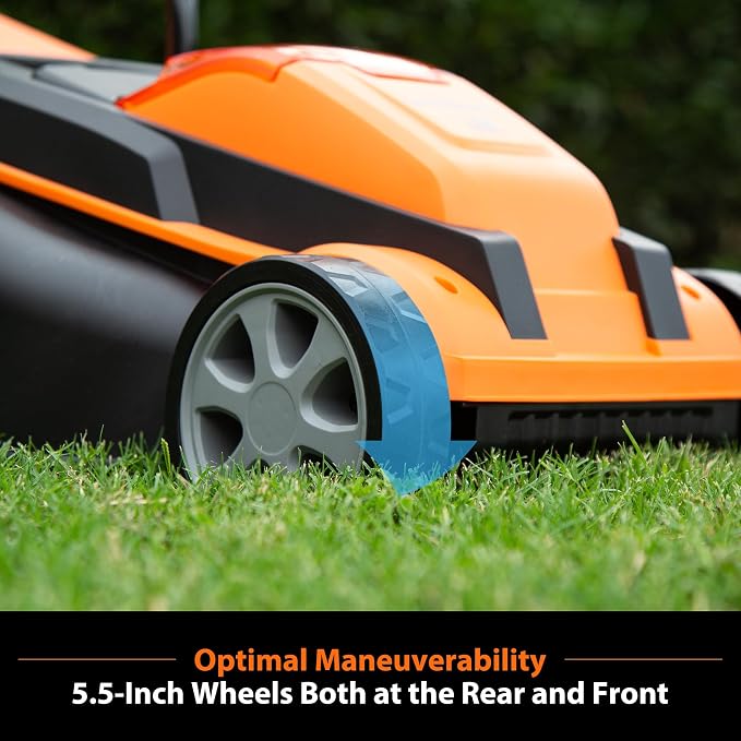 LawnMaster Cordless 24V Max 13-inch Lawn Mower and Cordless Leaf Blower Combo with 2x4.0Ah Batteries and Charger-24VMWBL