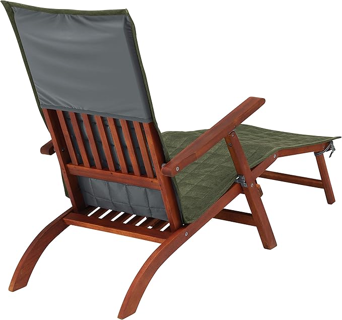 Classic Accessories Montlake Water-Resistant 69 Inch Patio Steamer Chaise Slipcover, Heather Fern, Patio Furniture Covers
