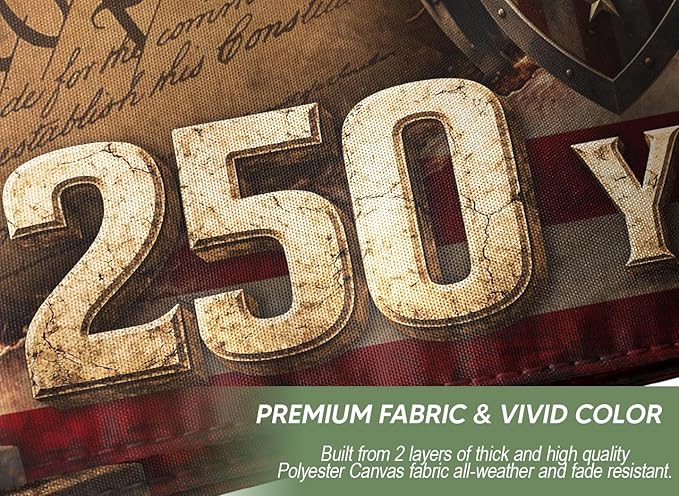 250th Anniversary Banner, 250th Anniversary Usa Commemorative Flags 3x5 Ft, 250 Anniversary Usa Flag With Brass Grommets, Front & Back Printed, Patriotic Flags Decor House, We The People Flag 3