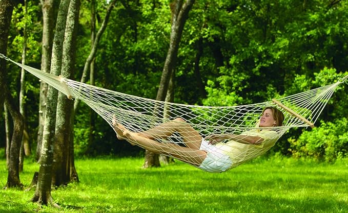 Texsport Padre Island Hammock, White, 120” x 48” overall size, 78” x 39” bed size (14260)