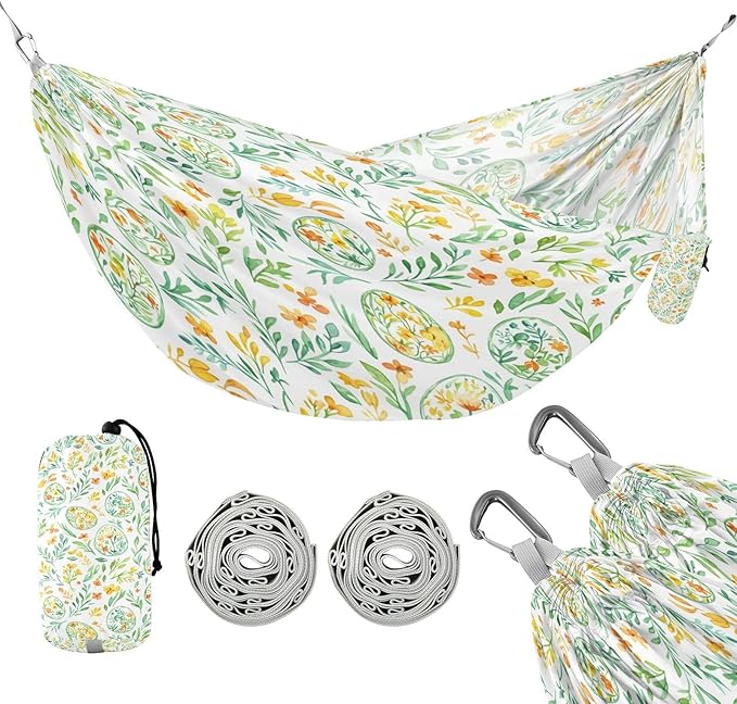 Hammocks for Outside Easter Eggs Camping Hammock Portable Hammocks with Tree Straps and Carry Bag Camping Accessories for Hiking Beach Outdoor