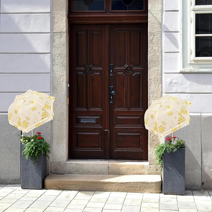 TIMSO Adjustable 3 Pack Plant Shade Umbrella for Outdoor Garden - Sun Protection Cloth & Umbrella for Plants, Potted Plants, and Garden Beds