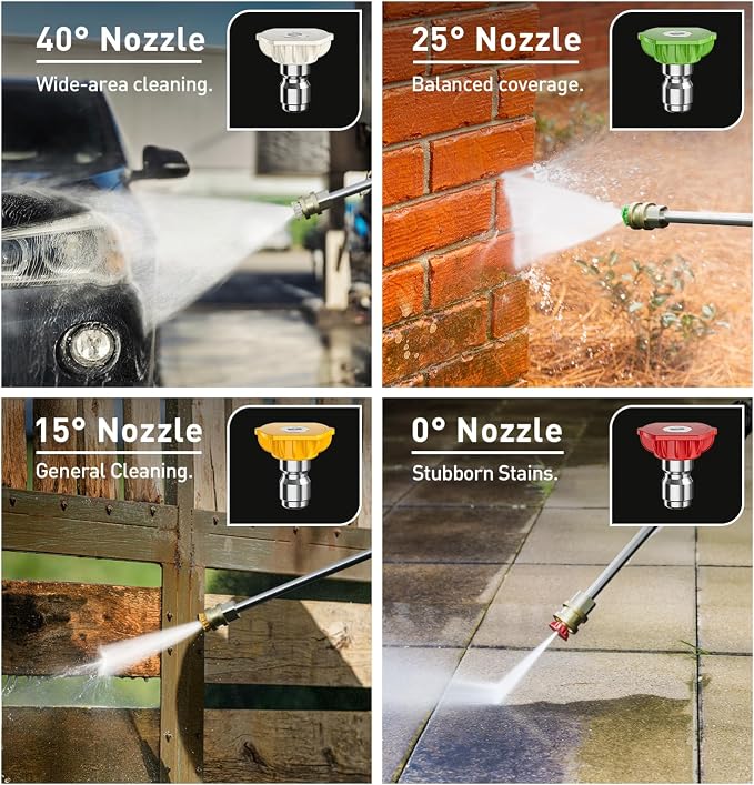 Electric Pressure Washer, 26 FT Hose Pressure Cleaner 2030 PSI with 4 Nozzles Tips,Surface Cleaning with Upgraded Swivel Joint for Car,Fences,Patios,Daily Needed Mint Green