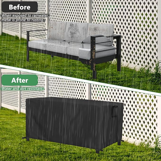 Kingling Outdoor Bench Cover for 3-Seat Aluminum Sofa, Patio Sofa Covers Waterproof for Outdoor Seating Loveseat Covers Heavy Duty Couch Cover-73 W x 26" D x 25" H Inch(Black)