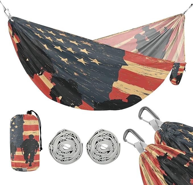 National Vietnam War Veterans Day Army Outdoor Hammock with Tree Straps Tree Hammock for Outside Beach Patio Garden