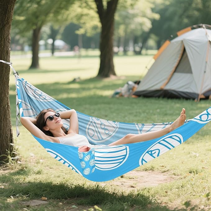 Hammocks for Outside Easter Eggs Camping Hammock Portable Hammocks with Tree Straps and Carry Bag Camping Accessories for Hiking Beach Outdoor