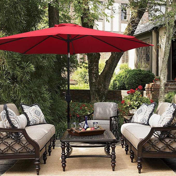 Goodgoods 9ft Patio Umbrella Replacement Canopy Market Umbrella Top Outdoor Umbrella Canopy (2pcs/package)