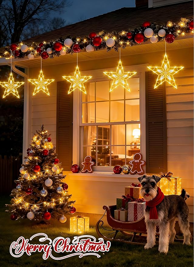 Brightown Pathway Lights Outdoor Christmas Decorations, Set of 10 Large Waterproof Stake Decorative Light for Outside Sidewalk Yard Lawn Path Walkway Driveway Marker Stake, Warm White