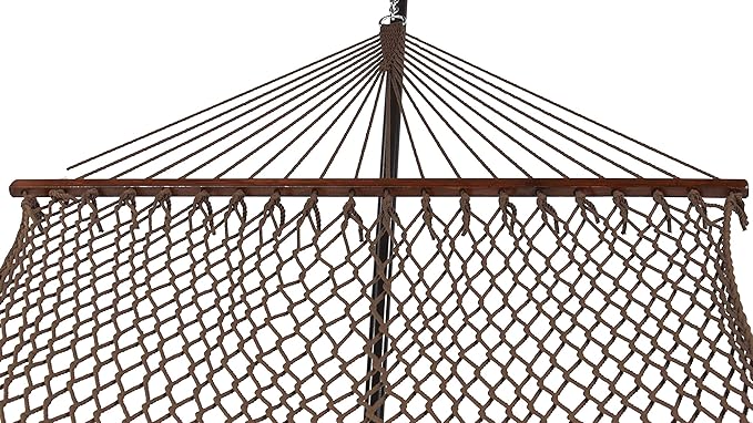 Island Escape Rope Hammock and Stand Set (Mocha Stand and Mocha Hammock)