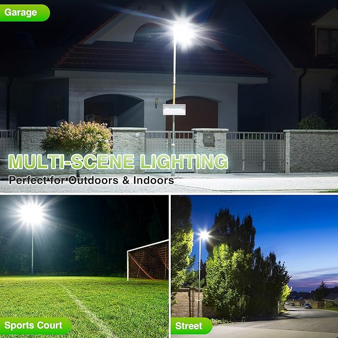 STASUN 480W LED Flood Light, Mini Series Exterior Floodlight, 48000LM 6000K Daylight White, IP66 Waterproof, 3 Adjustable Panels, Outdoor LED Security Lighting for Backyard, Driveway, Parking Lot