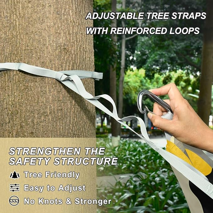 Camouflage Yellow 330lb Capacity Camping Hammock with Portabl Carry Bag Rope Hammock for Outside Camping Essentials hamacas para adultos con soporte