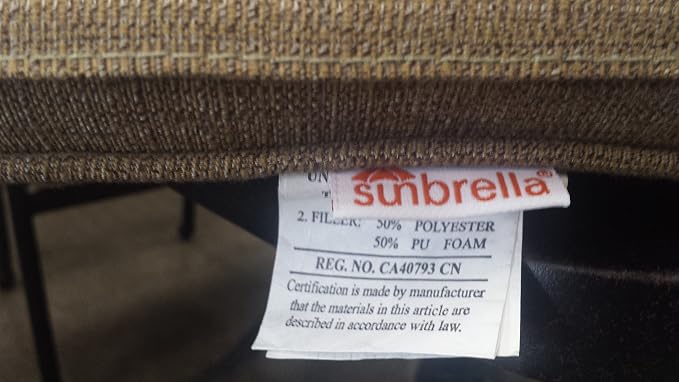 Nassau Outdoor Patio 7pc Dining Set Round 60" Fire Gas Table Dark Bronze Solid Cast Aluminum Sunbrella Cushions (Set with 6 Regular Chairs, Sunbrella Sesame)