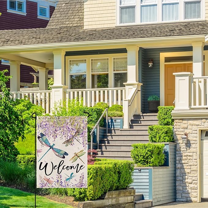 wyooxoo Spring Summer Flower Garden Flag 12x18 Inch Double Sided Vertical Welcome Garden Flag Outside Farmhouse Yard Outdoor Decoration (K)