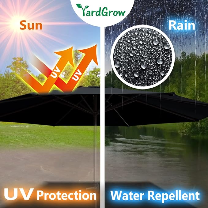 YardGrow 13ft 8 Ribs Umbrella Canopy Replacement for Patio Umbrella, Canopy ONLY, Frame NOT Included