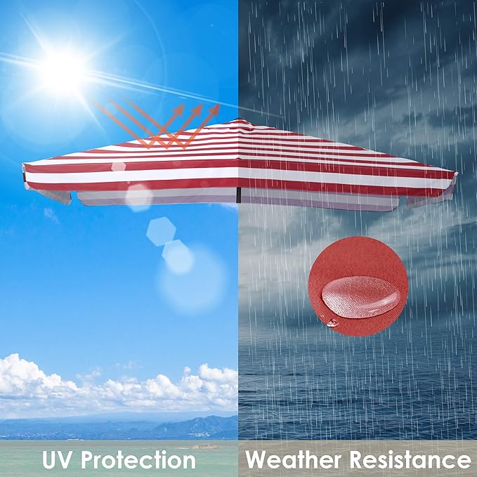 Yescom Patio Umbrella Replacement Outdoor Canopy Beach Backyard Market Table Top Cover