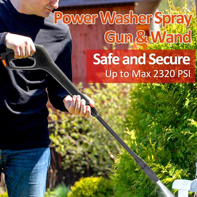 Bear Force High Pressure Water Spray Gun Wand Nozzle, Replacement Pressure Washer Gun Compatible with Portland Pulsar Powerwasher TaskForce TaskMaster ShopForce Electric Pressure Washers