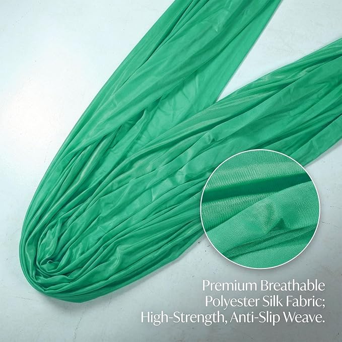RiToEasysports Aerial Hammock Kit, Polyester Fabric for Yoga and Fitness, 400x280cm Home Workout Equipment for Beginners