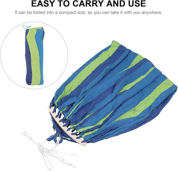 Artibetter Double Canvas Travel Hammock for Two People with Duckbill Buckle Anti-tip Design, Indoor Outdoor Backyard Beach Camping Hiking Garden Use