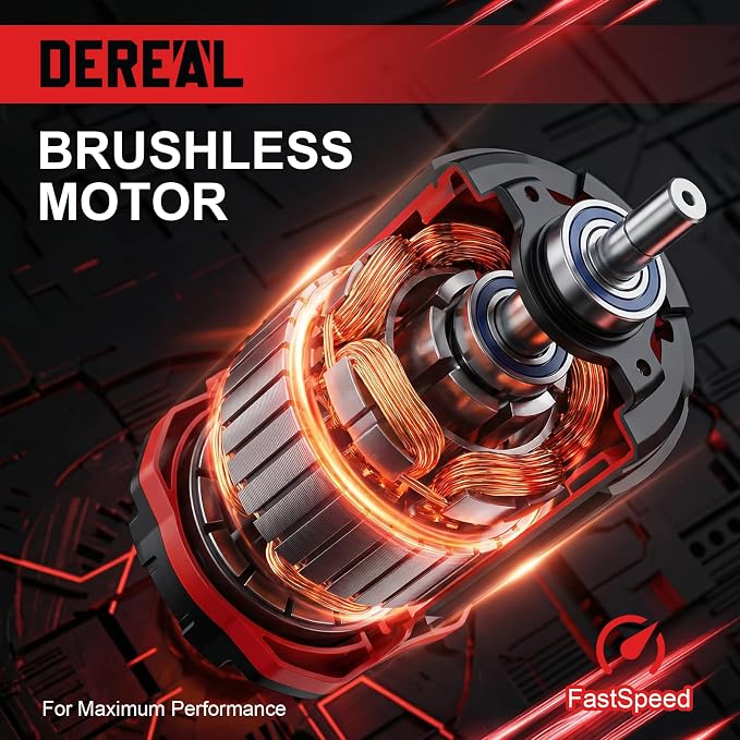 Electric Brushless Chainsaw Cordless, 12" Electric Chain Saw, 20V Battery Power Chain Saw for Tree Trimming and Branch Wood Cutting with 2 * 4.0Ah Battery and Charger
