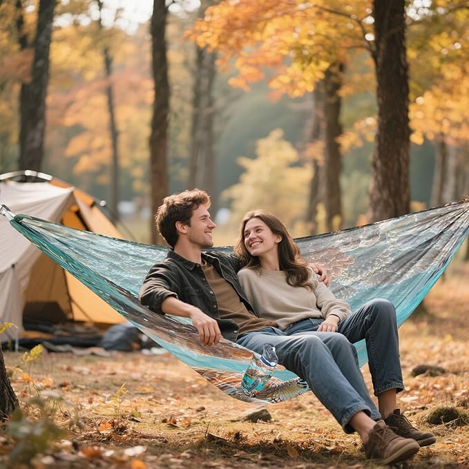 Hammocks for Outside Sea Turtle Camping Hammock Portable Hammocks with Tree Straps and Carry Bag Camping Accessories for Hiking Beach Outdoor