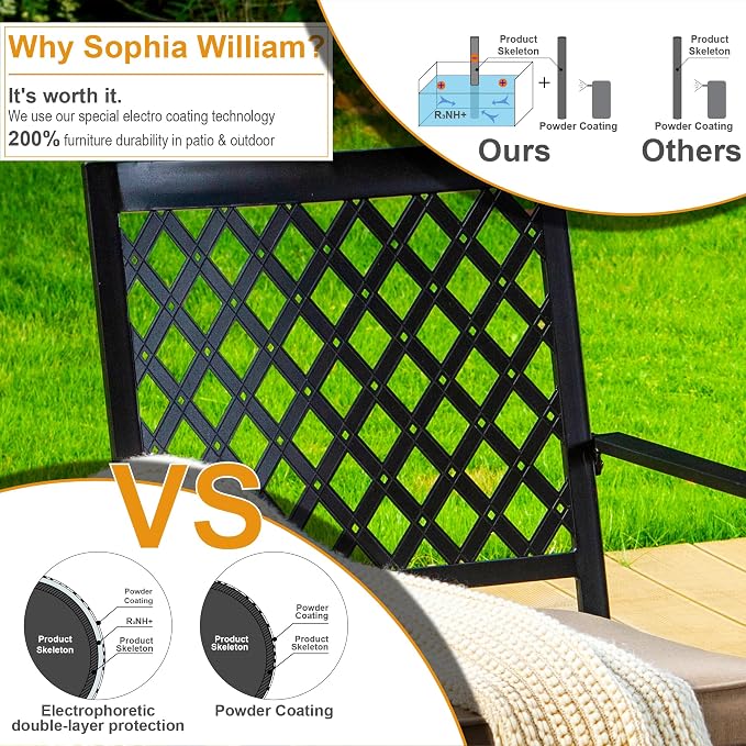 Sophia & William 5 Pieces Patio Dining Set with Gas Fire Pit Table Outdoor Patio Furniture 28" Propane Fire Pit Table 50,000 BTU Auto-Ignition, 4 Patio Swivel Chairs for Lawn Garden Yard Black