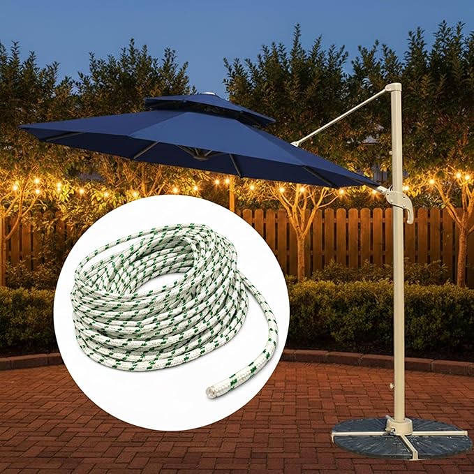 50' Patio Umbrella Replacement Cord Line Rope String Porch Outdoor Umbrella Replacement Cord Repair Heavy Duty