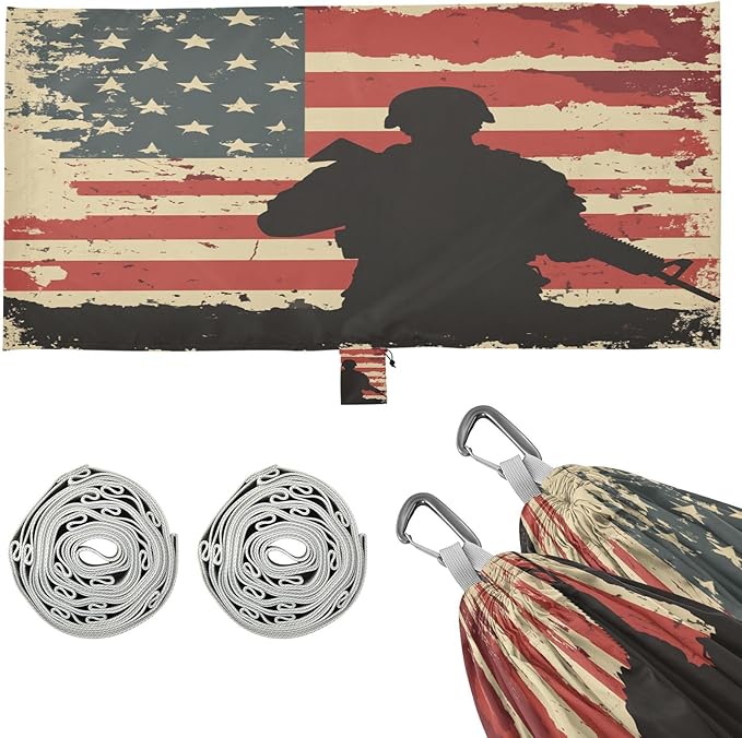 National Vietnam War Veterans Day Outdoor Hammock with Tree Straps Tree Hammock for Outside Beach Patio Garden