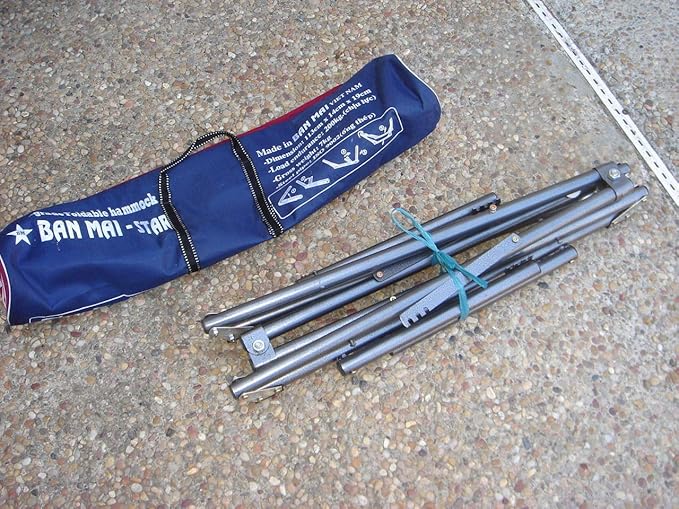 Indoor/Outdoor Small Hammock Swing Bed with Adjustable Medium Duty Metal Frame 48", and a Free Hand Carry Bag