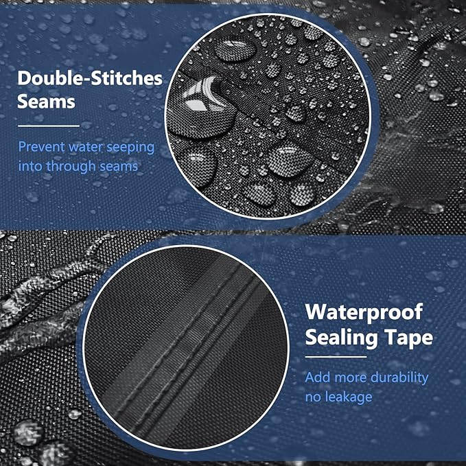 STARTWO Outdoor Furniture Cover Waterproof, 4 Piece Patio Furniture Set Cover for Outside Couch, Lawn Chairs, Coffee Table, Windproof with Buckle Strap, Black