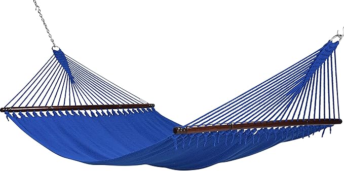 Jumbo Caribbean Hammock - 55 Inch - Soft-Spun Polyester - Dark Blue