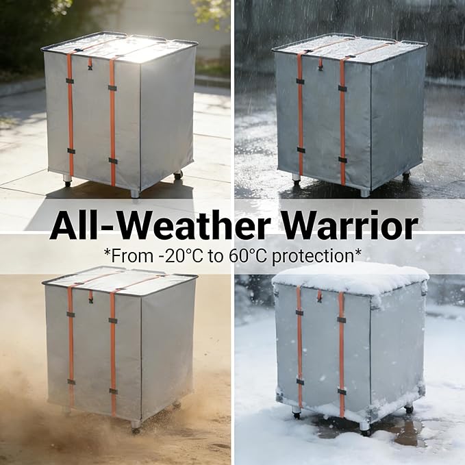 Outdoor Prep Table Cover, Dustproof and Waterproof Stainless Steel Metal Patio Grill Table Cover, All-Season Protection for Outdoor Furniture - 24 x 24 x 30 inches