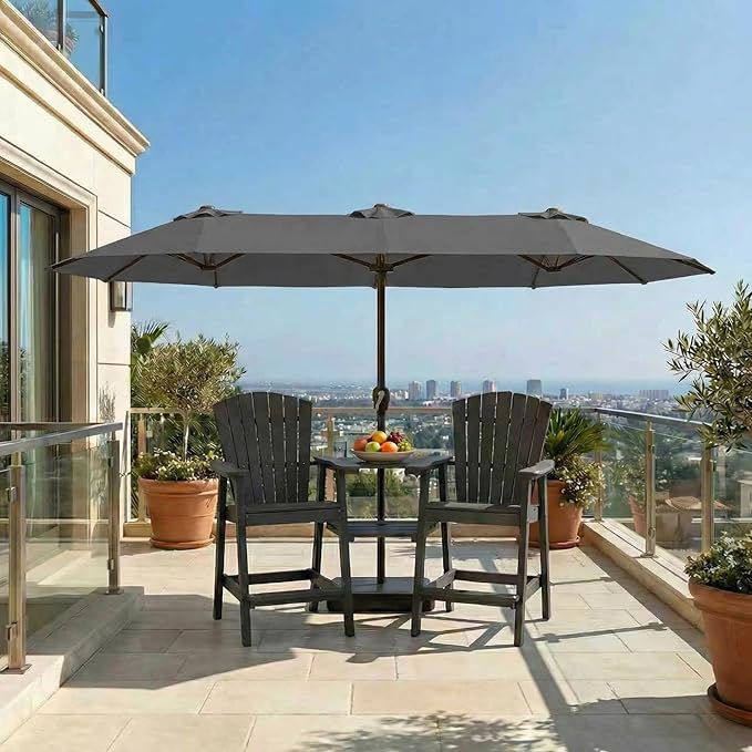 15FT Large Patio Umbrella with Base Included