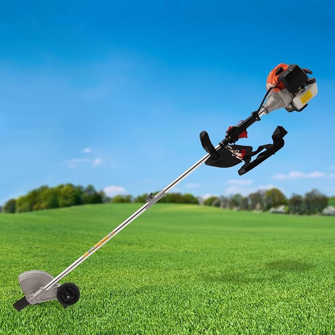 2-Stroke Gas Powered Weed Wacker, 33CC Cordless Lawn Edgers Lawn Edger Grass Eater Gas Powered Weed Wacker Brush Cutter Blade with Goggles for Agriculture Forestry Landscaping (33CC)