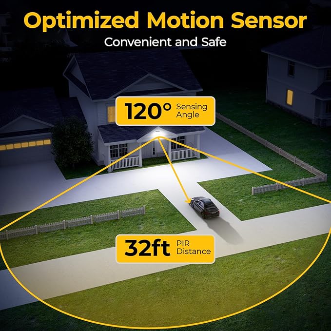 Solar Motion Sensor Lights with Remote Control, IP65 Waterproof LED Solar Wall Lights, Solar Flood Security Light with 3 Modes for Porch Garage Garden Yard Patio (White, 2 Pack)