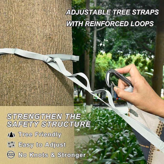 Gray-Green Checkerboard Flowers 330lb Capacity Hammocks with Tree Straps Fabric Hammock for Outside Beach Patio Garden Base de hamaca para adultos