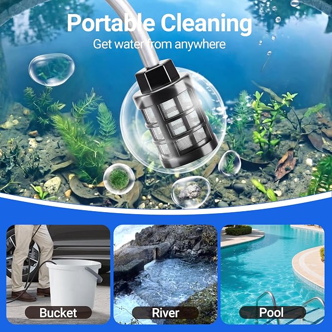 Cordless Pressure Washer with Brushless Motor, 6-in-1 Nozzle, Cordless Power Washer 16.4FT High-Elastic Hose, Portable Handheld Cleaner for Car, Home, Patio, Driveway
