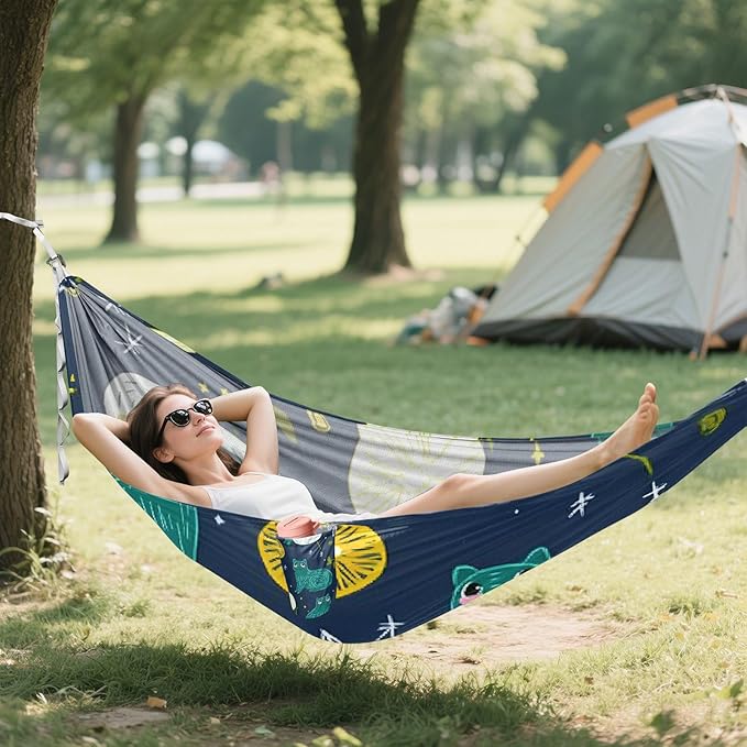 Space Aliens Cats Green 330lb Capacity Hammocks with Hanging Ropree Hammock for Indoor Outdoor Patio hamaca para Camping 0 a 24 Meses