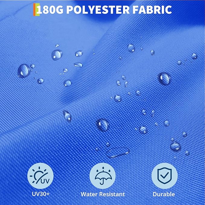 10 Ft Patio Umbrella With Solar Lights - Outdoor Table Umbrella With 40 LED Lights, Tilt Crank, 8 Ribs Market Umbrella for Pool, Deck, Backyard, Tan