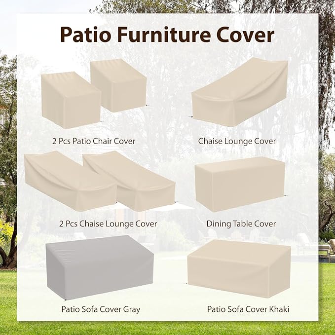 Waterproof Outdoor Sofa Cover, Heavy Duty Outdoor Couch Cover, Large Lawn Patio Furniture Covers with Adjustable Cord Lock, 600D Heavy Duty Oxford Cloth (Gray, 79"W x 38"D x 35"H-1Pack)