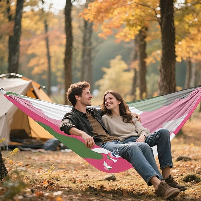 Red Camouflage Pattern 330lb Capacity Camping Hammocks with Hanging Rope Rope Hammock for Indoor Outdoor Patio Silla hamacas para adultos
