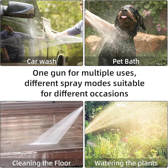 1PCS Waterblitz Pressure Washer, Water Blitz Pressure Washer, Waterblitz High Pressure Water Gun, Water Blitz Hose Nozzle, with 360° Rotating for Three Spray Modes