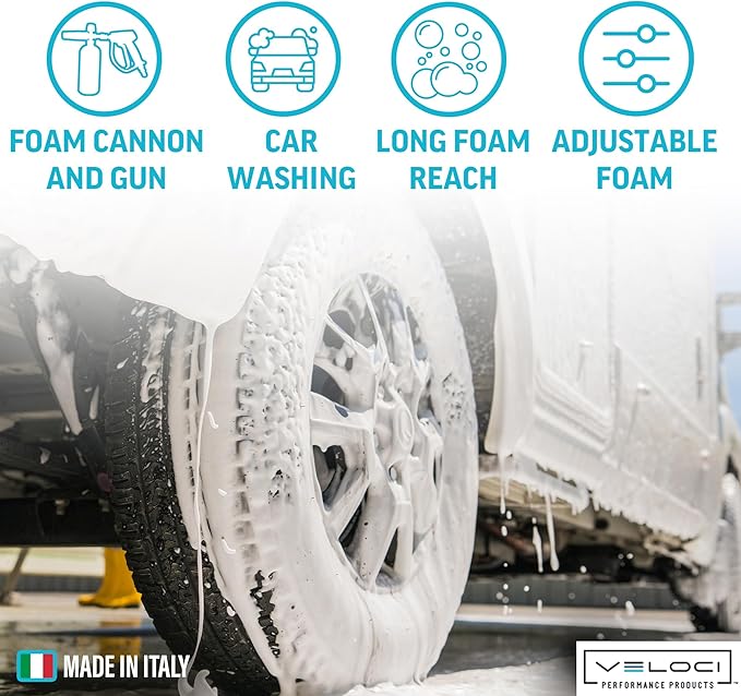 MTM Hydro PF22 Wide Mouth Foam Cannon Kit for Pressure Washer, Mezzo Switching Valve, SGS28 Trigger Gun and 16 oz Soap
