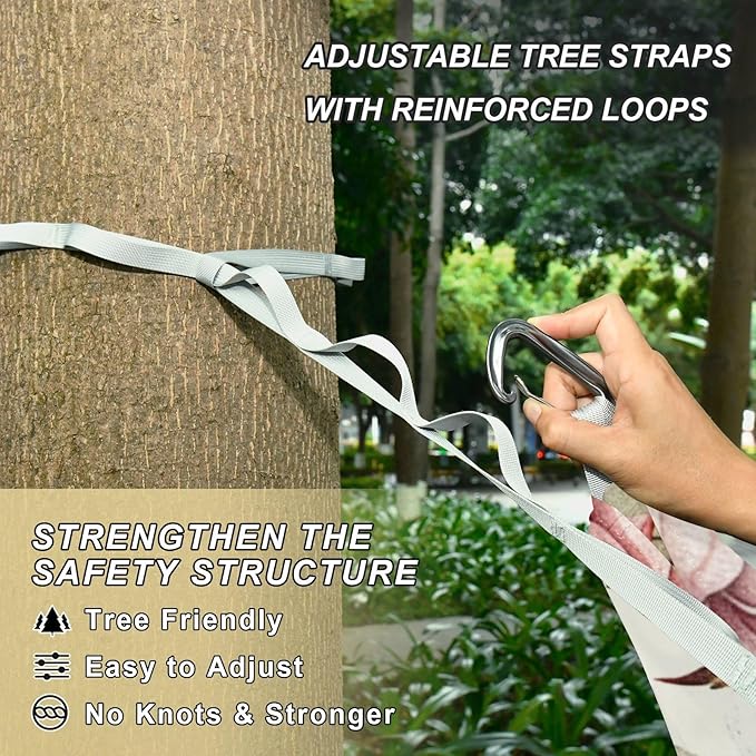 Pink Vintage Rose 330lb Capacity Outdoor Hammocks with Tree Straps Backyard Hammock for Outside Beach Patio Garden accesorios para Camping