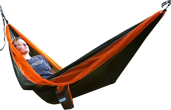 Algoma Net Company 2928OG GO2 Traveler Nylon Camping Hammock, Orange