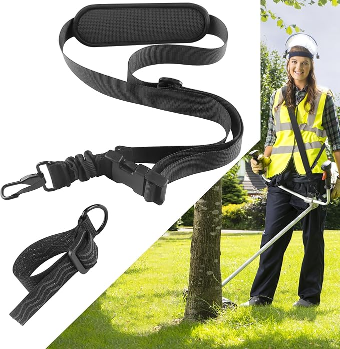 FIEIL Weed Trimmer Shoulder Strap, Trimmer Strap for Neoprene Thick Padded Wrap, Easy to Remove, Brush Cutter Harness Compatible with String Trimmer, Leaf Blower & Snow Blowers (Supple)