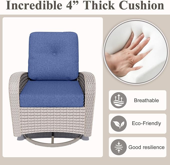Rocker Chairs with Rattan Side