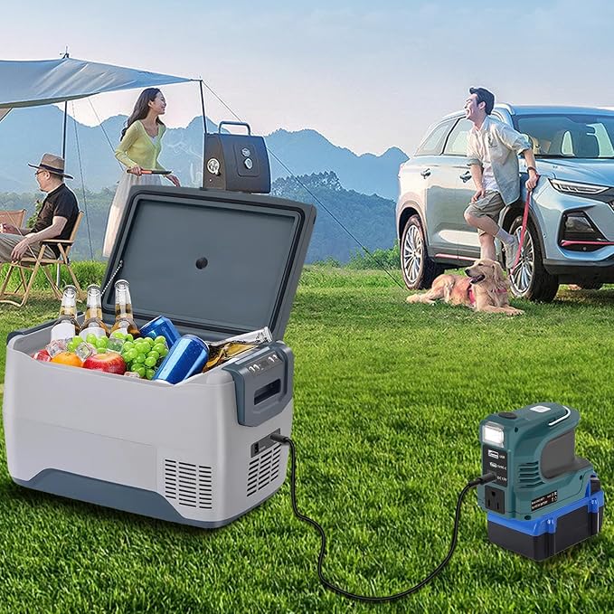 220W Power Inverter for Kobalt 24V Battery, DC 24V to AC 110-120V Battery Inverter, Charger Adapter w/USB&Type-C&DC Port&AC Outlet&LED Light