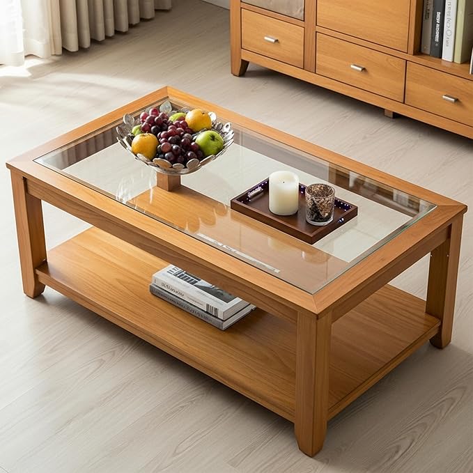 36 inch Square 1/4" Thick Flat Polished Edge Glass Table Top with 6 Bumpers - Tempered, Scratch Resistant & Safety Replacement Glass Designed for Dining, Coffee, Patio & End Tables